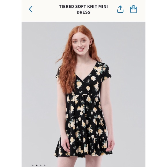Hollister Tiered Soft Knit Mini Dress 